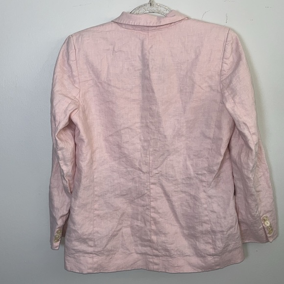 Lauren by Ralph Lauren Petites Pink Lenin Blazer 10P - Picture 9 of 9